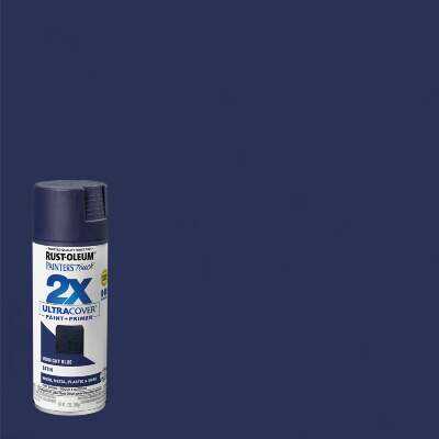 Rust-Oleum Painter's Touch 2X Ultra Cover 12 Oz. Satin Paint + Primer Spray Paint, Midnight Blue