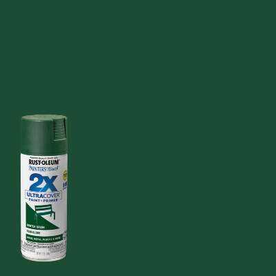 Rust-Oleum Painter's Touch 2X Ultra Cover 12 Oz. Semi-Gloss Paint + Primer Spray Paint, Hunter Green