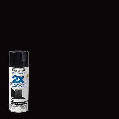 Rust-Oleum Painter's Touch 2X Ultra Cover 12 Oz. Gloss Paint + Primer Spray Paint, Black
