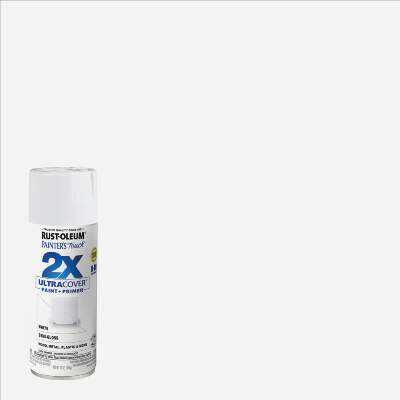 Rust-Oleum Painter's Touch 2X Ultra Cover 12 Oz. Semi-Gloss Paint + Primer Spray Paint, White