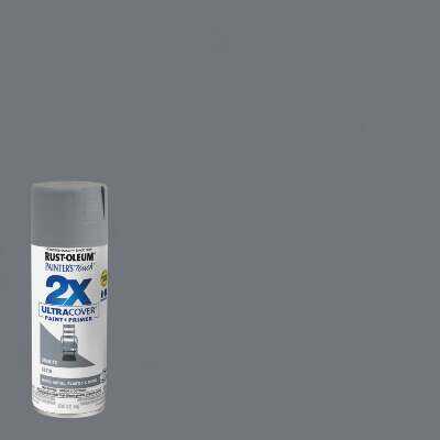 Rust-Oleum Painter's Touch 2X Ultra Cover 12 Oz. Satin Paint + Primer Spray Paint, Granite